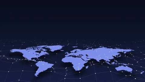 Globalization concept with world connection Ilustração Stock