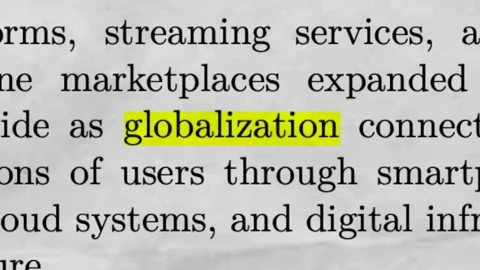 Globalization Highlighted in Newspaper Article Global Economy and International Stock Footage 335343765