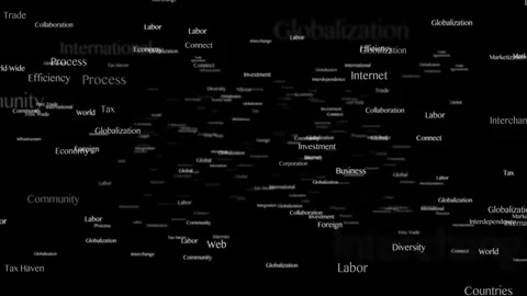 GLOBALIZATION Keywords Animation, Background, Loop 스톡 동영상 304913531