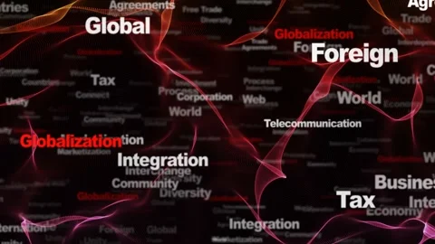 GLOBALIZATION Keywords Animation, Background, Loop 库存影片 304919371
