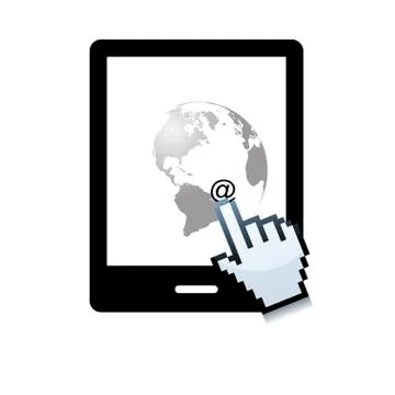 Globalization tablet computer Stock Illustration