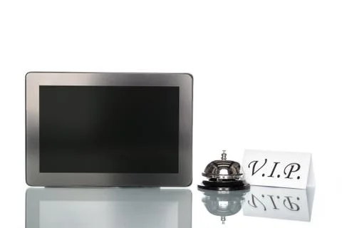 Globalization website booking lodging by tablet, vip Service 스톡 사진