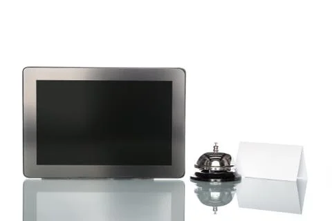 Globalization website booking lodging by tablet 스톡 사진