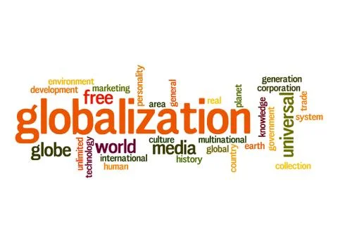 Globalization word cloud Stock-Illustration