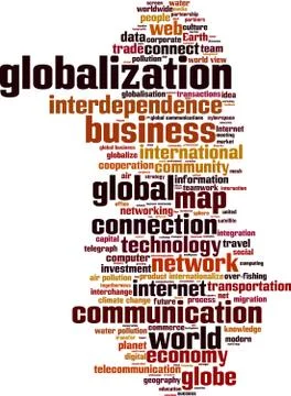 Globalization word cloud Stock Illustration