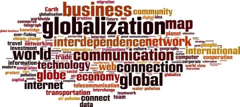 Globalization word cloud Stock Illustration