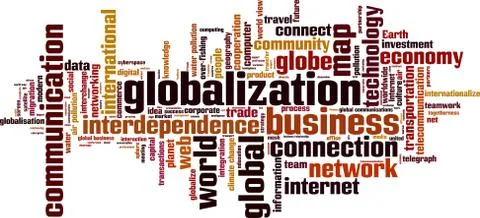Globalization word cloud Stock Illustration