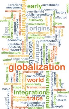 Globalization wordcloud concept illustration Stock Illustration