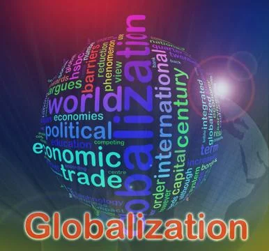 Globalization wordcloud Stock Illustration