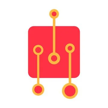 Globally Interconnected Organizations Square Logo Stock Illustration