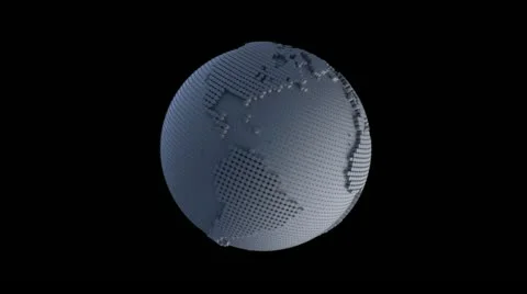 GLOBE 1 WITH ALPHA CHANNEL - HD 1080 P Stock Footage 11070630