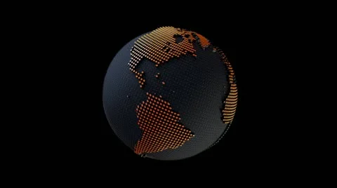 GLOBE 2 WITH ALPHA CHANNEL Stock Footage 11099850