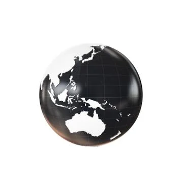 Globe 3D Geopolitical Extruded Stock Illustration