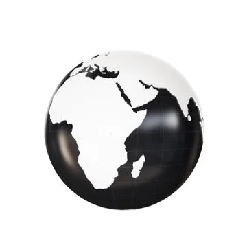 Globe 3D Geopolitical Extruded Stock Illustration