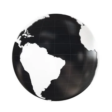 Globe 3D Geopolitical Extruded Stock Illustration