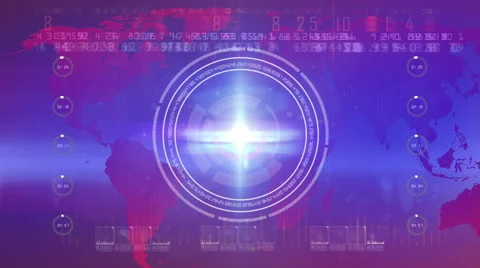 Globe abstract background blue-red Video stock 49961443