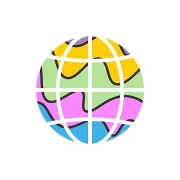 Globe abstract colorful  vector illustration Stock Illustration