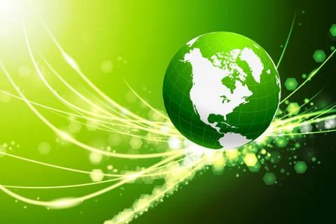 Globe on Abstract Modern Light Background Stock Illustration