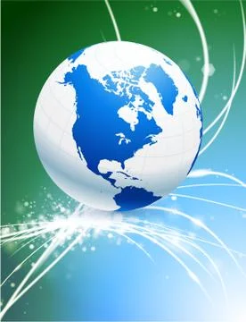 Globe on Abstract Modern Light Background Stock Illustration