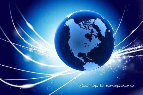 Globe on Abstract Modern Light Background Illustrazione stock