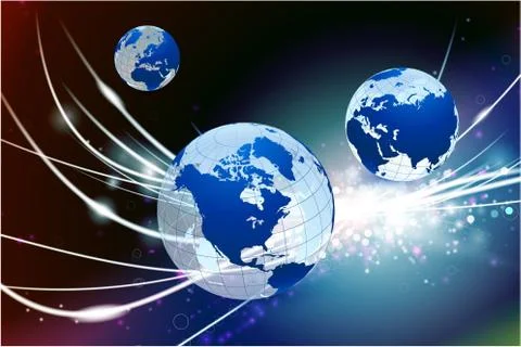 Globe on Abstract Modern Light Background Stock Illustration