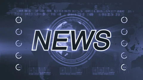 Globe abstract NEWS background diffrent blue Stock Footage 50001277