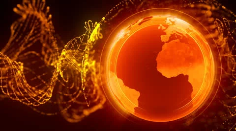 Globe in abstract space Stock Footage 24725903