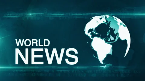 Globe abstract WORLD NEWS background Green Stock-Footage 48428877