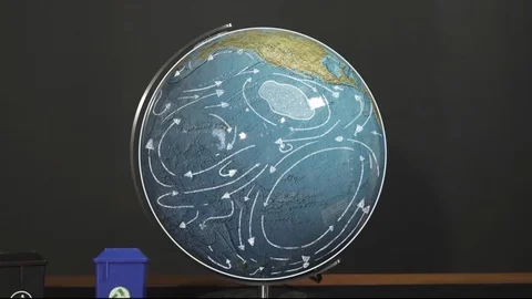 Globe Against Blackboard Stock Footage 113423096