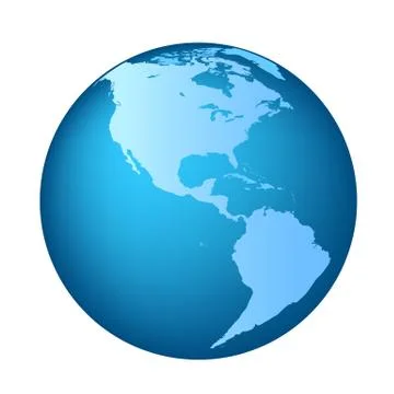 Globe with Americas Stock Illustration