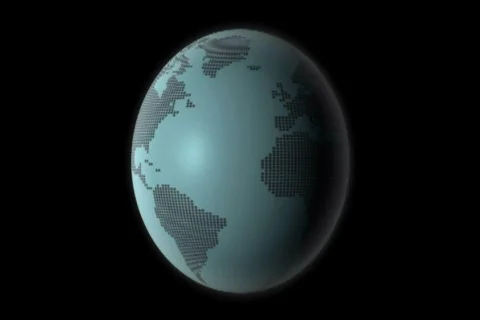 Globe and abstract continents  Stock Footage 516542