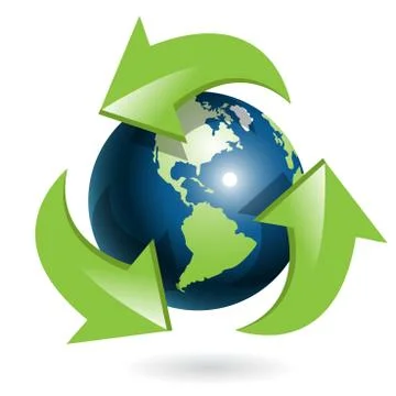 Globe and arrows Illustrazione stock