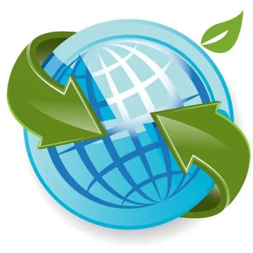 Globe and arrows Stock Illustration