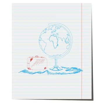 The globe and the case for design in advertising Stock Illustration