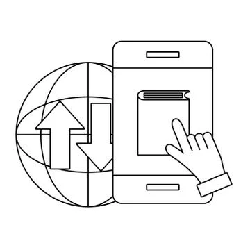 Globe and cellphone Stockillustratie