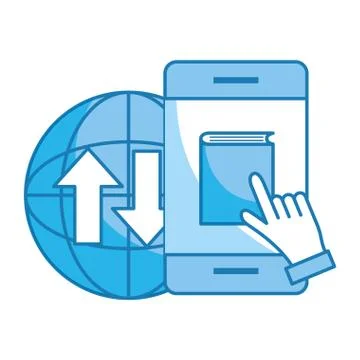 Globe and cellphone イラスト素材