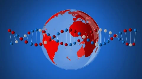 Globe and DNA Stock Footage 106262381