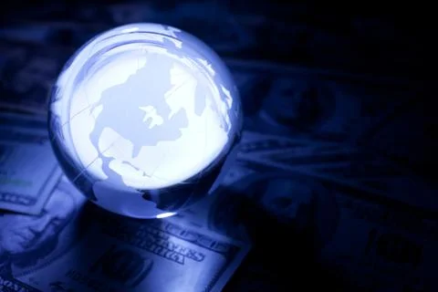 Globe and dollar Stock Photos