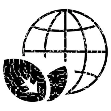 Globe and electronics icon, globe symbol 스톡 일러스트