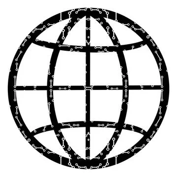 Globe and electronics icon, globe symbol イラスト素材