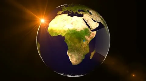 Globe and Flare 2 Stock Footage 10945809