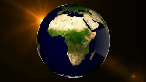 Globe and Flare Stock Footage 10945297