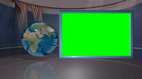 Globe and green screen Stock Footage 66923214
