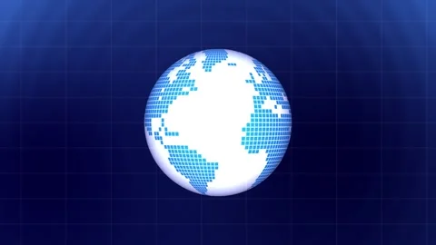 Globe and Grid Background Stock Footage 293030016