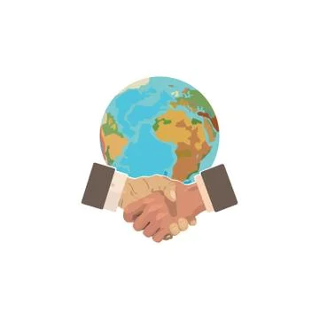 Globe and hand Stock Illustration