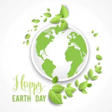 Globe and leaves Stock Illustration