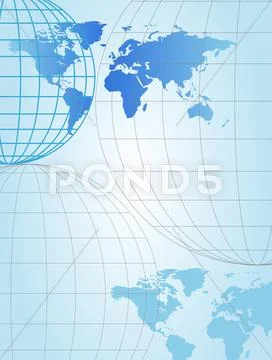 Globe and map Stock Illustration