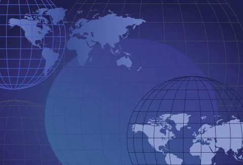 Globe and Map Stock Illustration