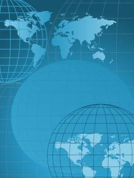 Globe and Map Stock Illustration