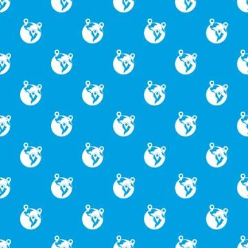 Globe and map pointers pattern seamless blue Stock Illustration